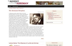 The Advent of Ahriman | An Early Warning Anthroposophy Site :: ьаэехшдоьгиспьх ъдп аджентофахриман цом адвентофахриман цом