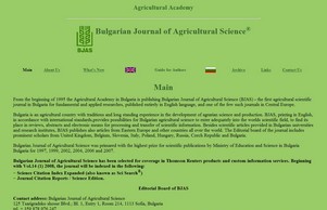 Bulgarian Journal of Agricultural Science® :: ьжидтдкихьв диж агройоурнал орг агройоурнал орг